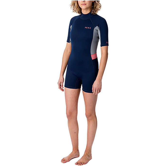 2023 Peak Womens Energy 1 5mm Back Zip Shorty Wetsuit PQ404L Navy Wetsuits Wetsuit Outlet